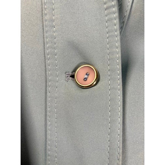 VTG Women's Coat Forecaster of Boston Lined Blue Trench Rain Coat 14 1/2 Classic - Picture 4 of 8